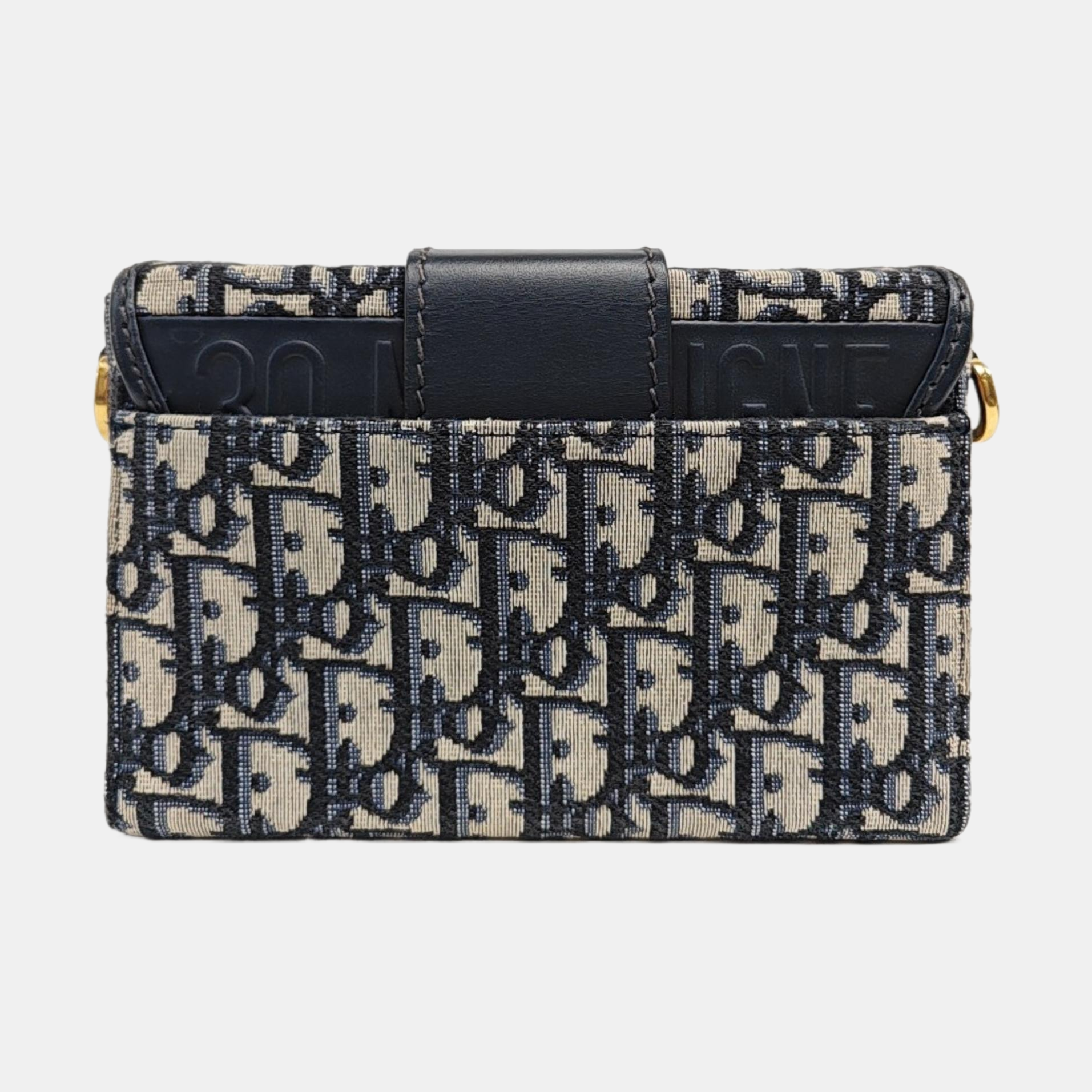 30 Montaigne Mini Oblique Canvas Blue