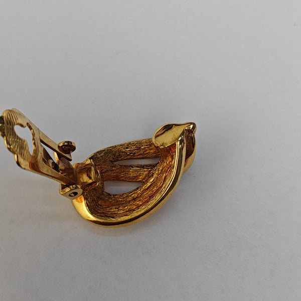 Metal Gold Clip On Earrings