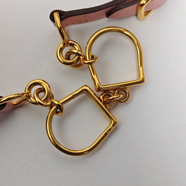 Etrier Leather Pink Bangle