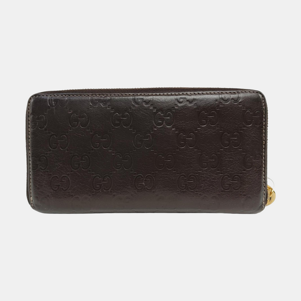 Ligne Shima Monogram Calfskin Brown Wallet
