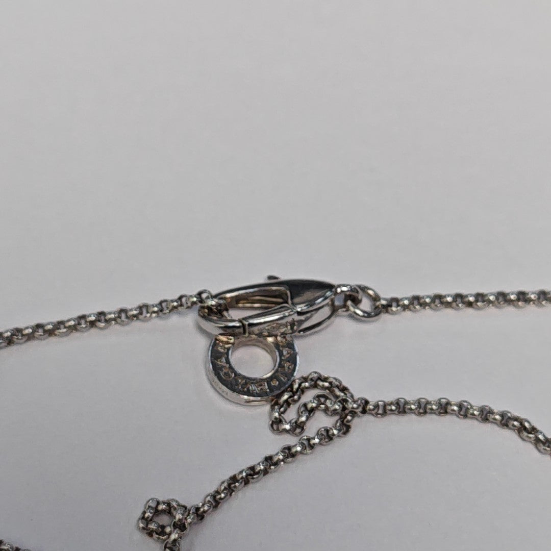 B.ZERO1 18k White Gold Silver Necklace