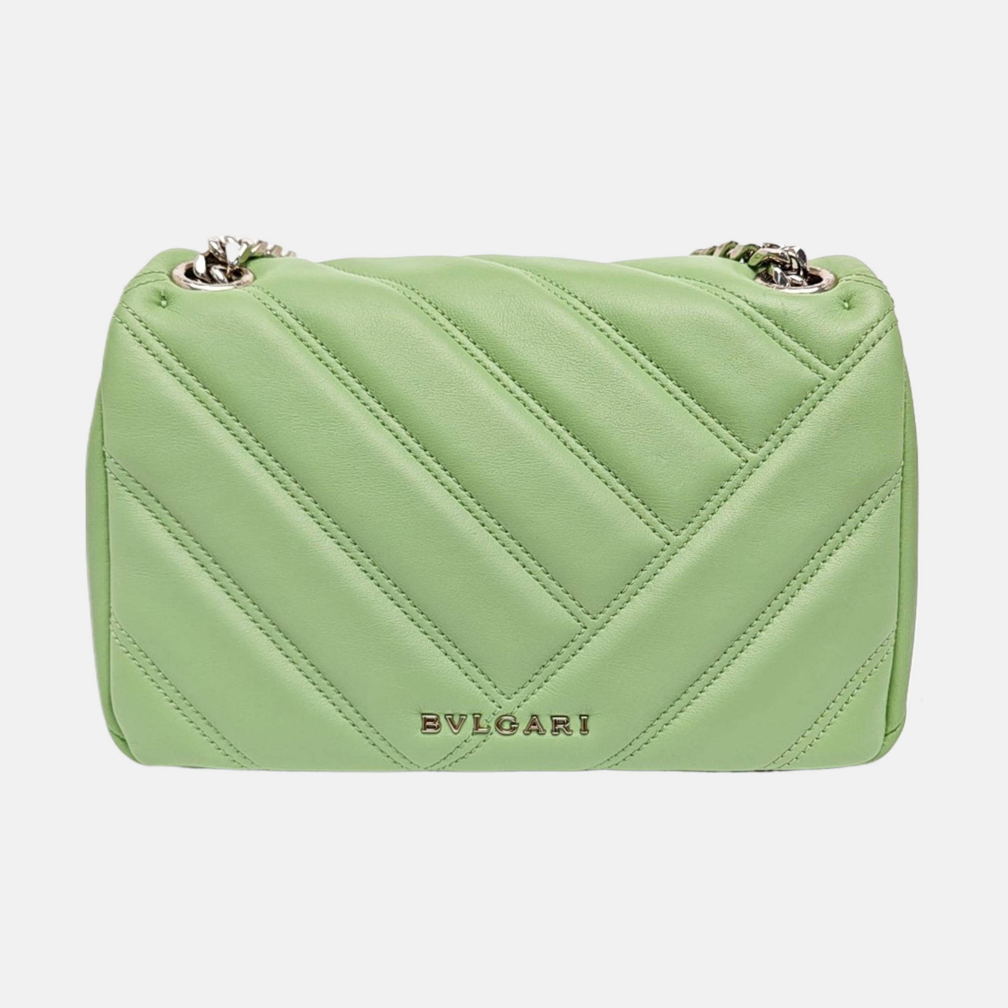 SERPENTI CABOCHON Small Quilted Calfskin Green