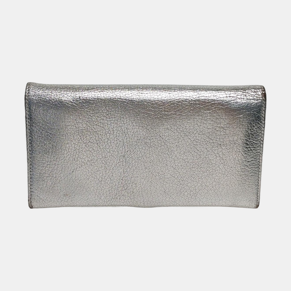 Authenticated pre-owned  Gancini Calfskin Silver Wallet - Wallet at Looply