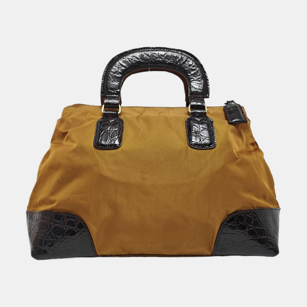 Nylon Tote Bag Brown