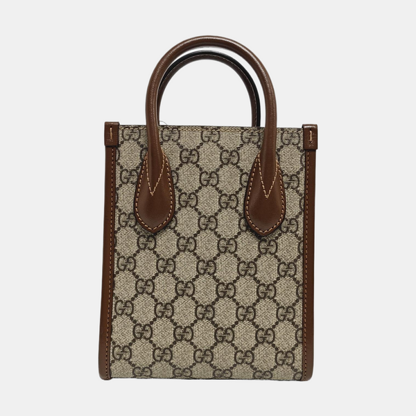 Retro Mini Monogram Coated Canvas Beige