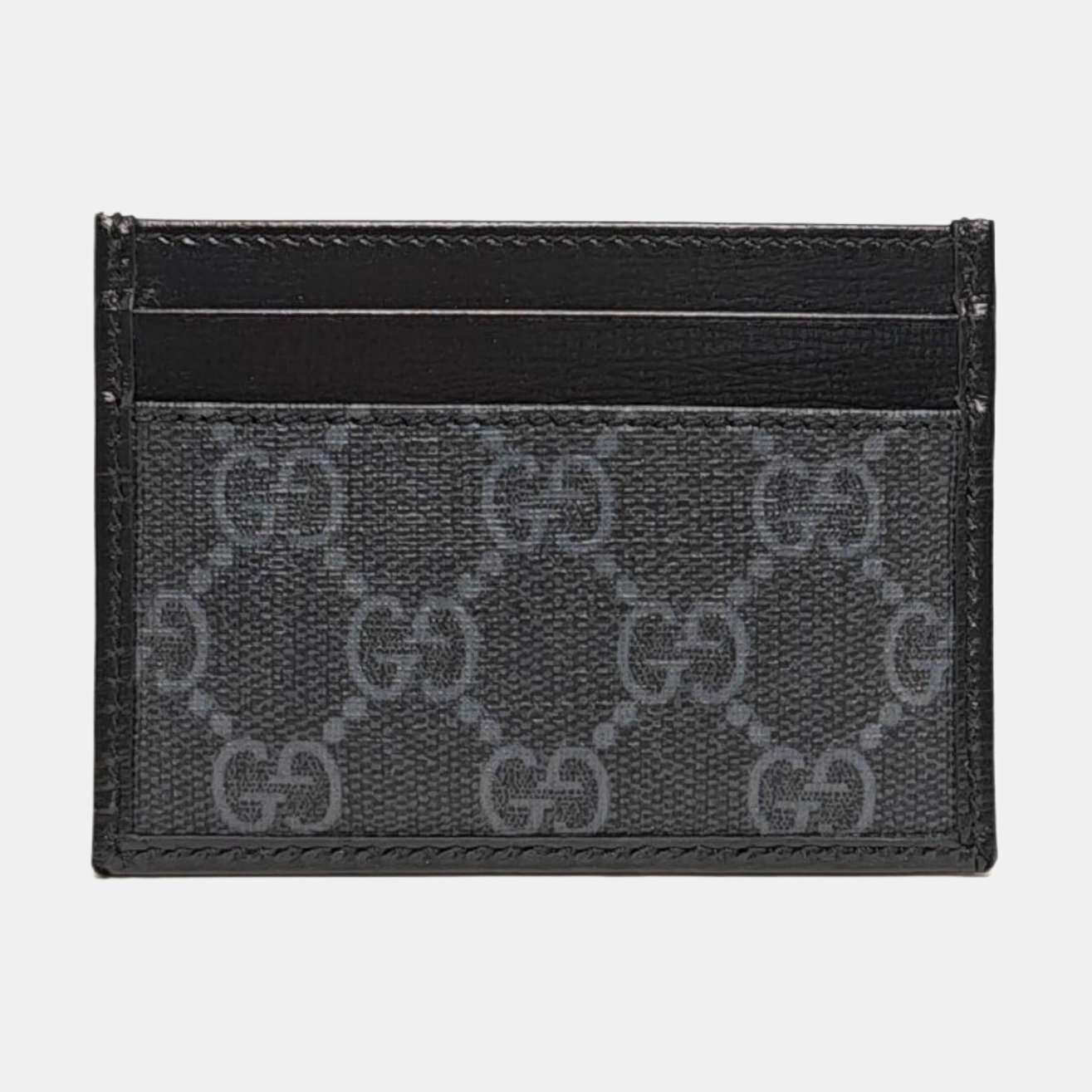 Coated Canvas Card Holder Black