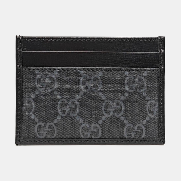Coated Canvas Card Holder Black