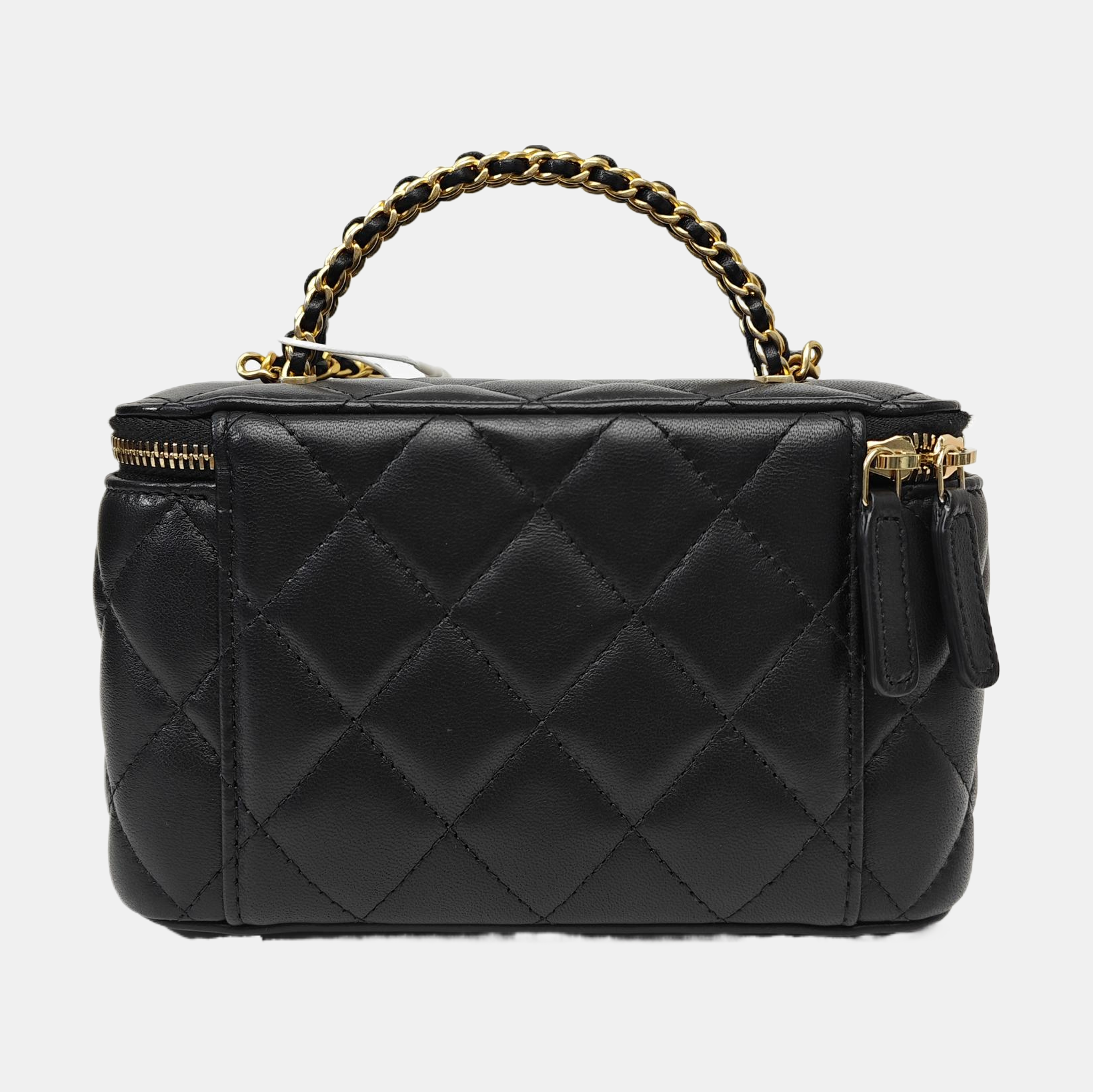 VANITY CASE Small Quilted Lambskin Black