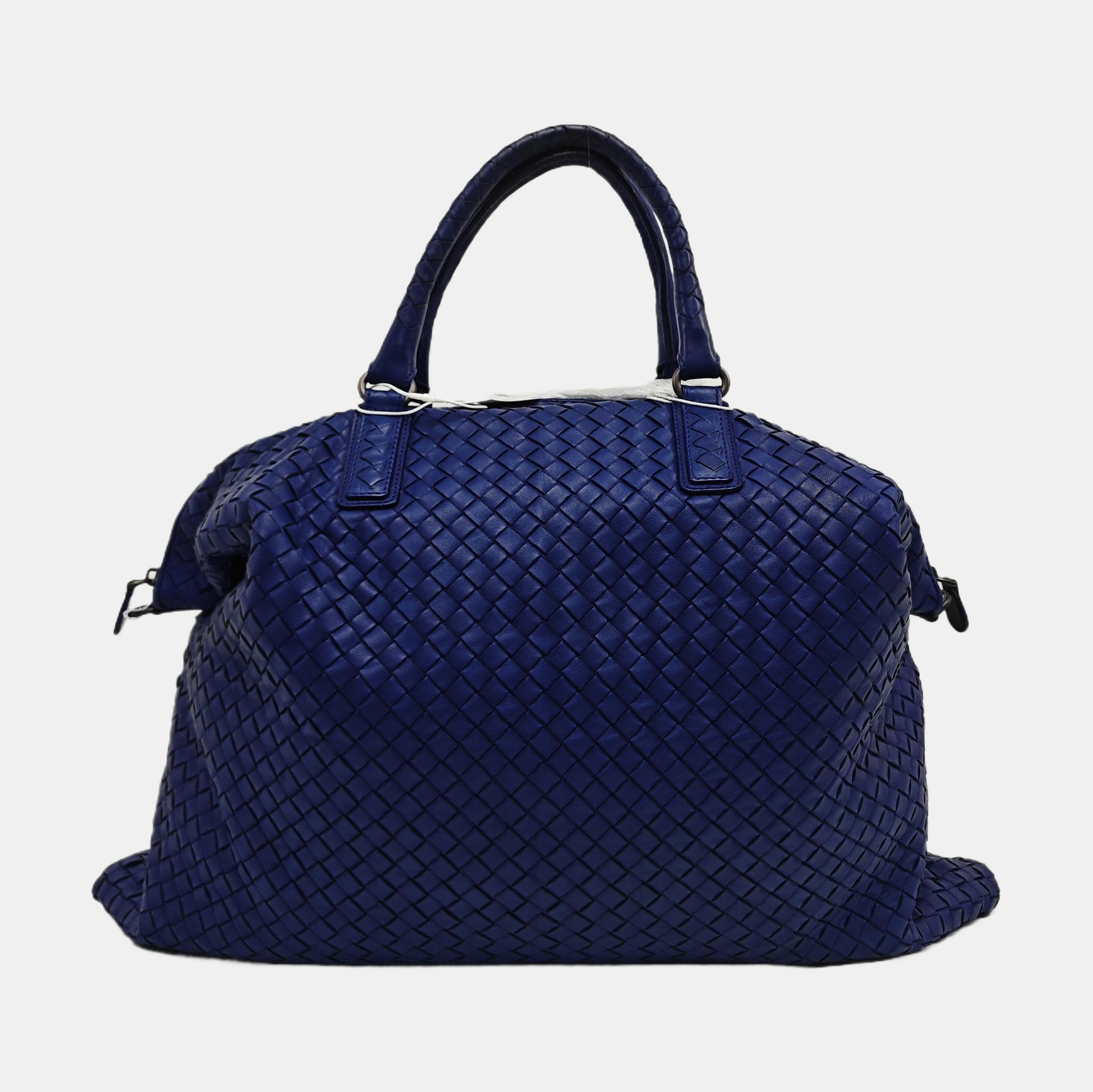 Lambskin Top Handle Bag Blue