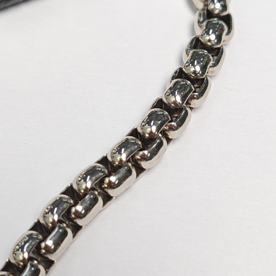 MONOGRAM CHAIN Coated Canvas Silver Bracelet