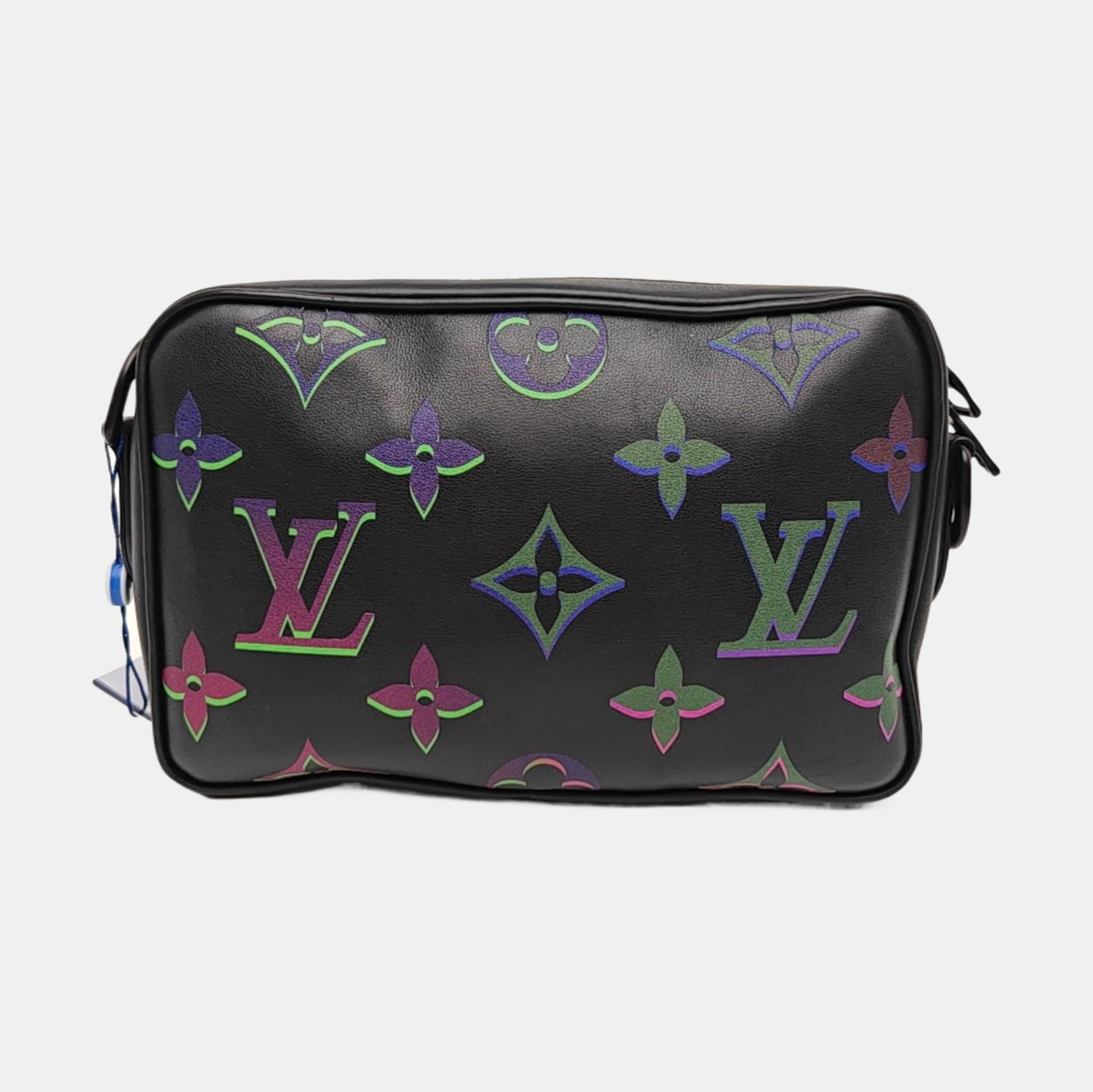 Monogram Calfskin Shoulder Bag PM Black