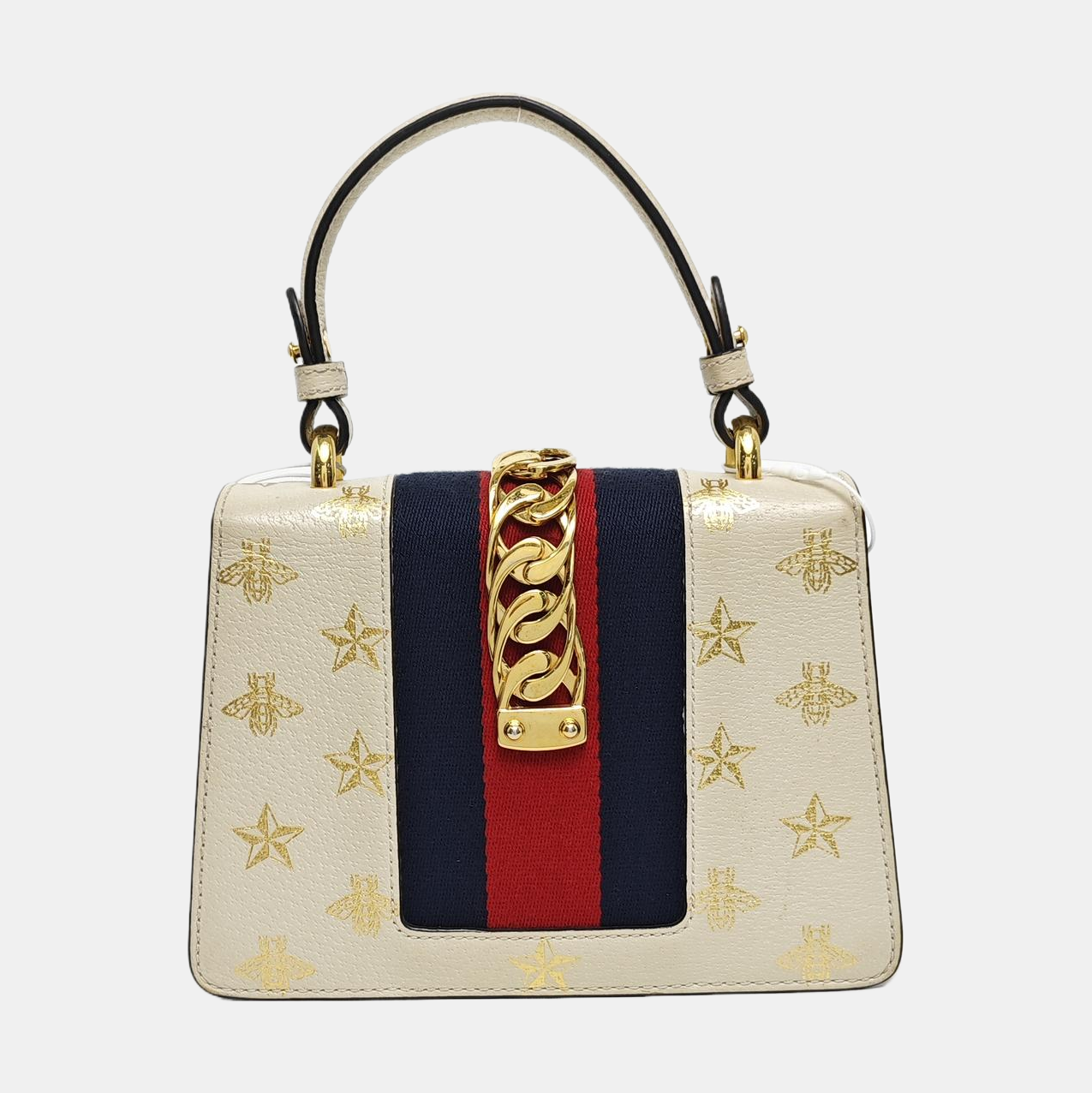 Authenticated pre-owned  Sylvie Mini Calfskin White - Shoulder Bag at Looply
