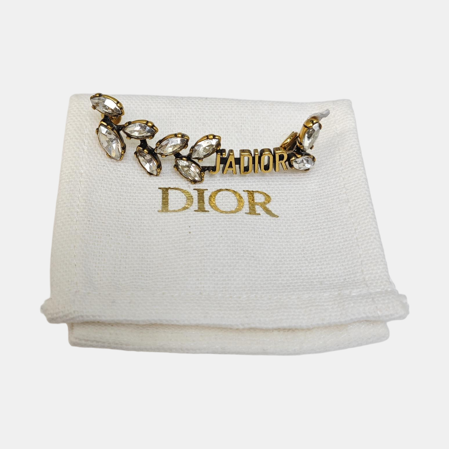 J'adior Metal Gold Stud Earrings