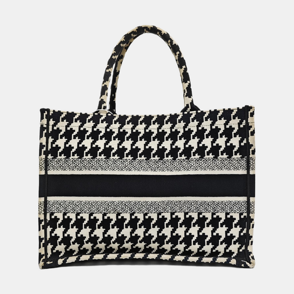 Bolso Tote Mediano de Tela Negro
