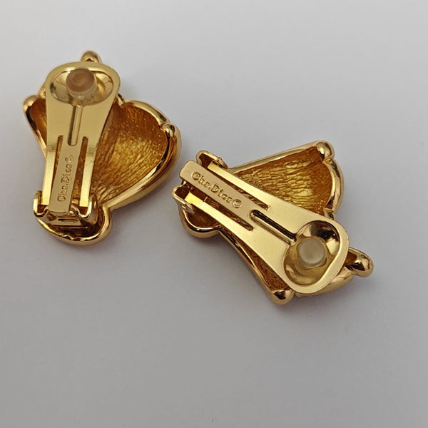 Metal Gold Clip On Earrings