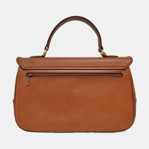 Calfskin Top Handle Bag Brown