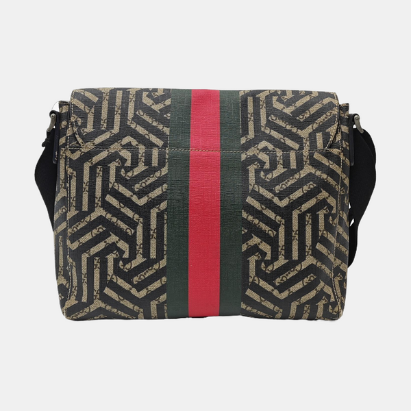 Coated Canvas Shoulder Bag Brown