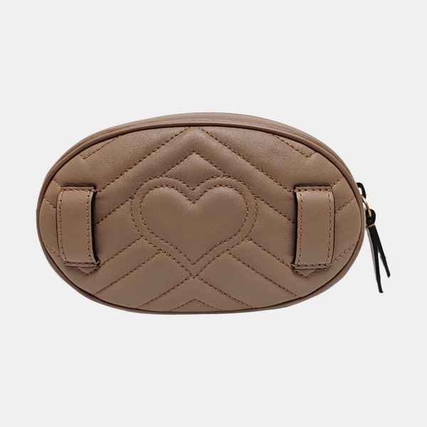 GG Marmont Super Mini Quilted Calfskin Beige