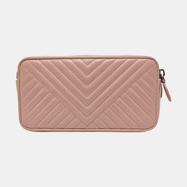 Quilted Lambskin Shoulder Bag Mini Pink
