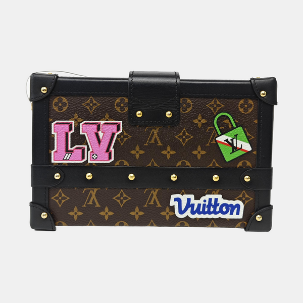 PETITE MALLE Monogram Coated Canvas Brown