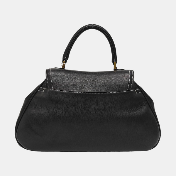 Calfskin Shoulder Bag Black