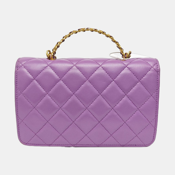 KELLY Quilted Calfskin Purple