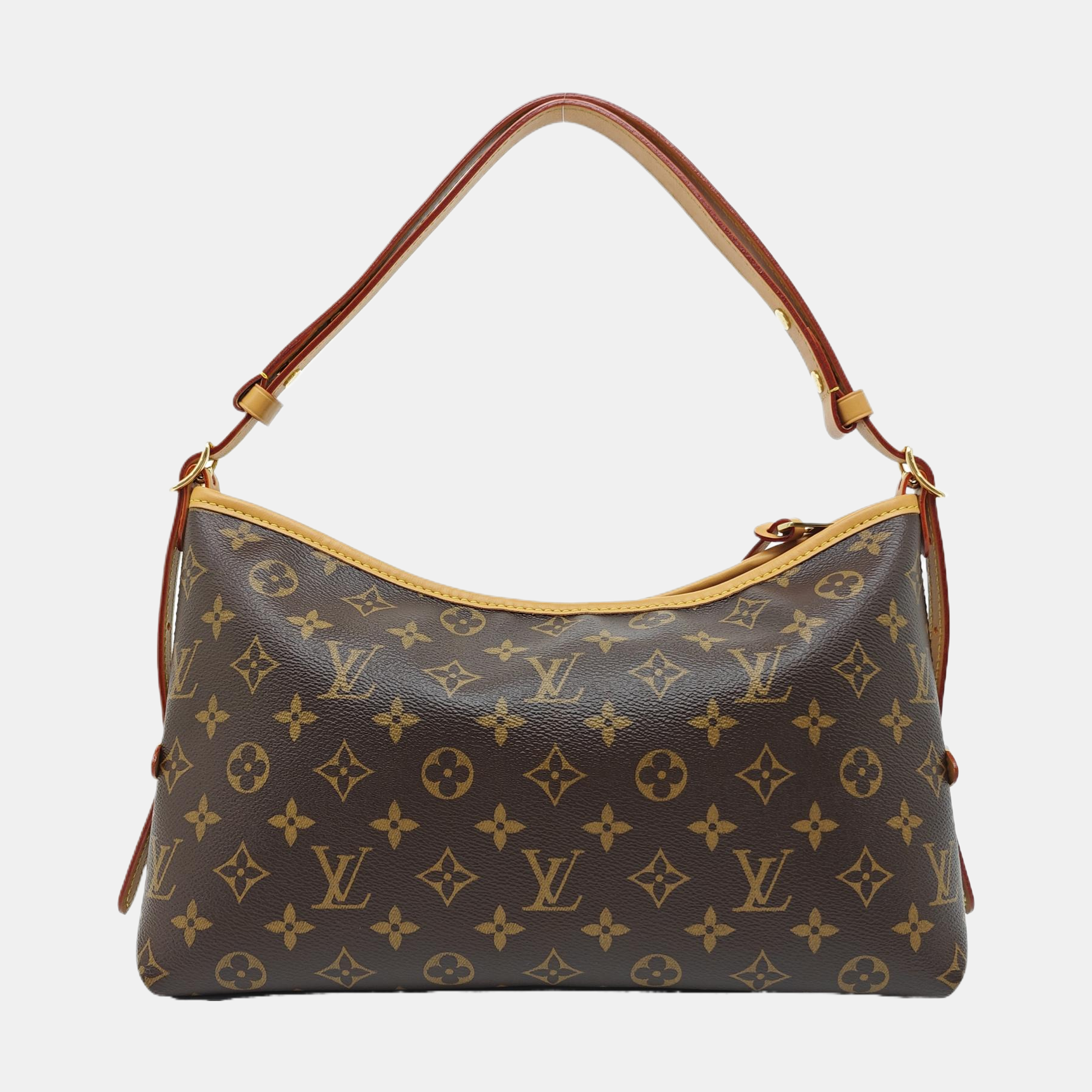 CARRYALL Small Monogram Coated Canvas Brown