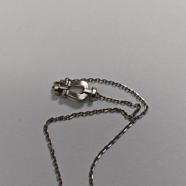 Force 10 18k White Gold Silver Bracelet