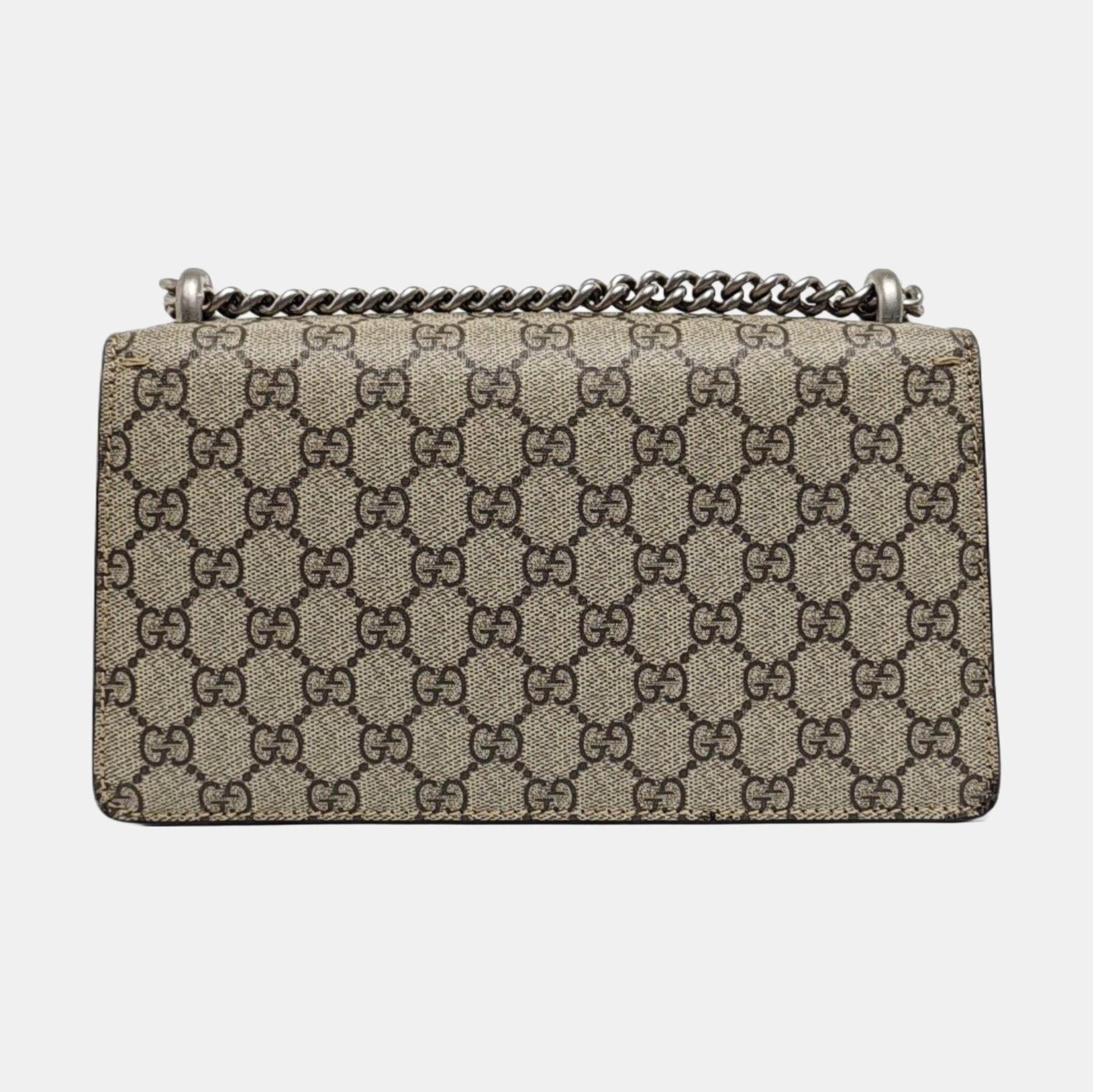 Dionysus Small Monogram Coated Canvas Beige