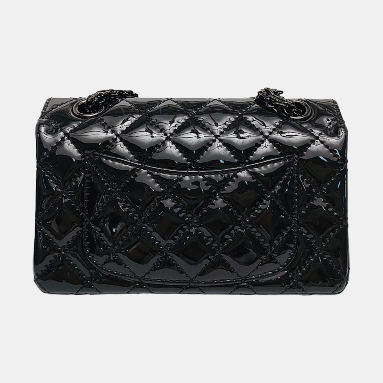 2.55 224 (mini) Quilted Patent Calfskin Black