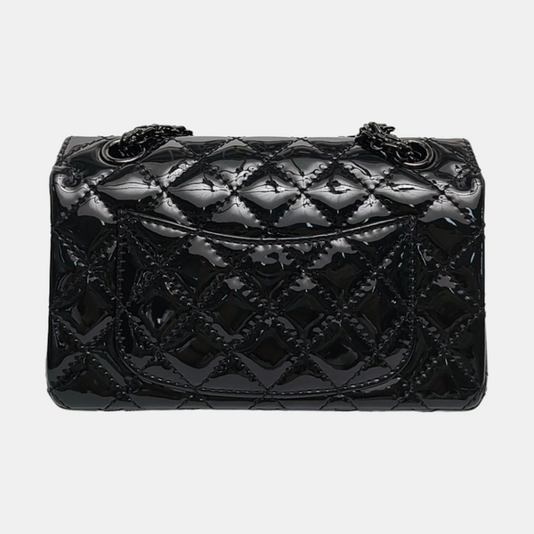 2.55 224 (mini) Quilted Patent Calfskin Black