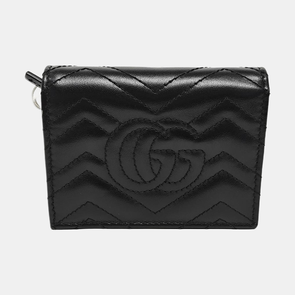 GG Marmont Mini Quilted Calfskin Black Wallet