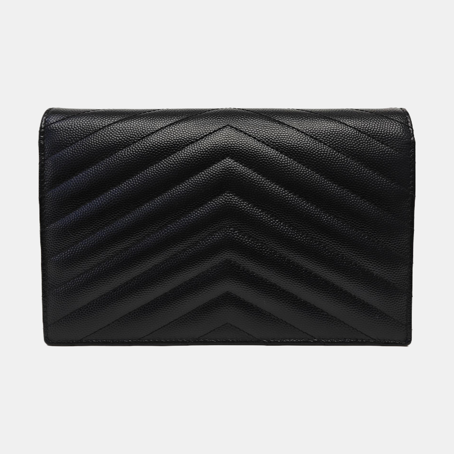 MONOGRAM WOC Chevron Calfskin Black