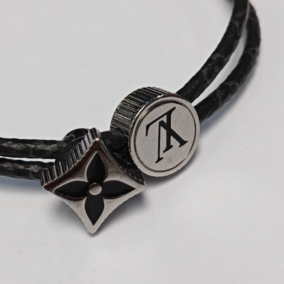 Coated Canvas Black Bangle