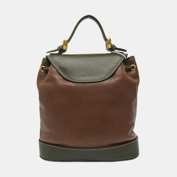 Calfskin Top Handle Bag Brown