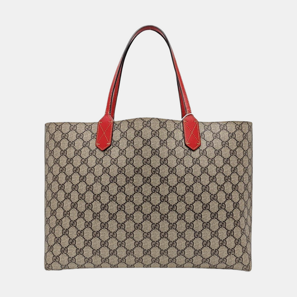 Monogram Coated Canvas Tote Bag Medium Beige