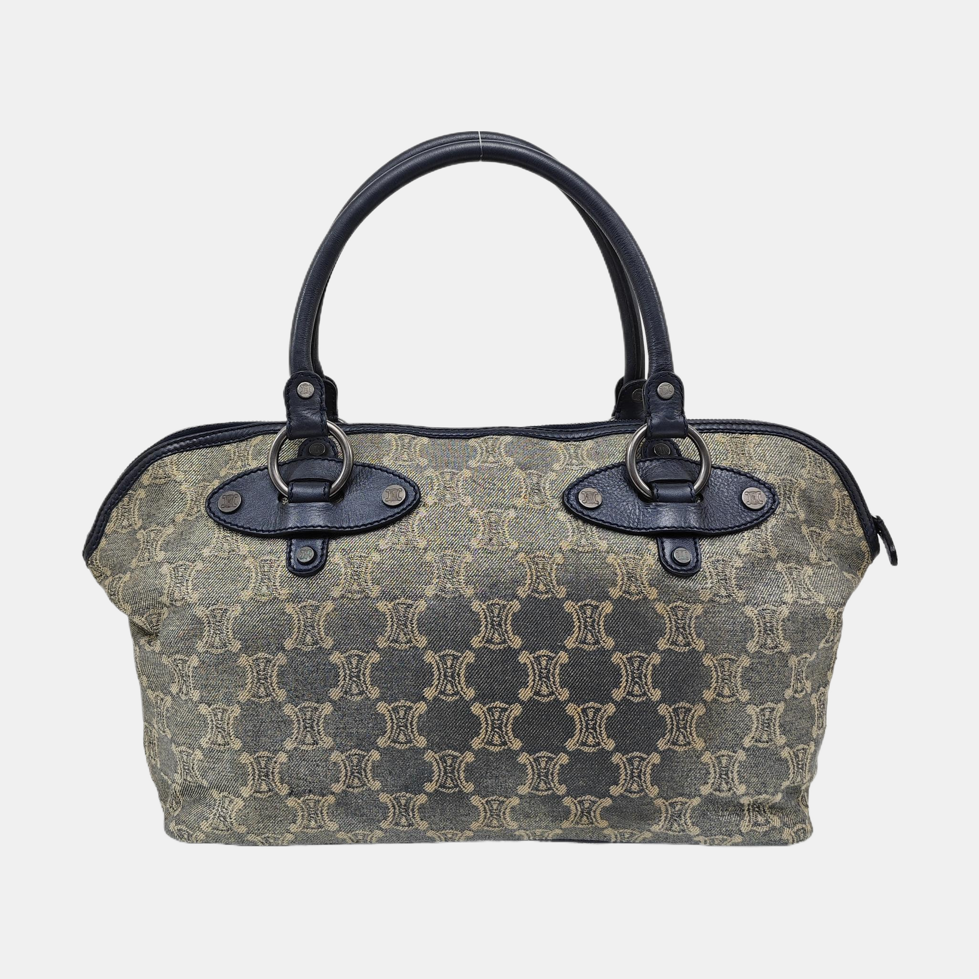 Canvas Top Handle Bag Blue