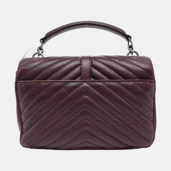 COLLEGE Medium Chevron Lambskin Red