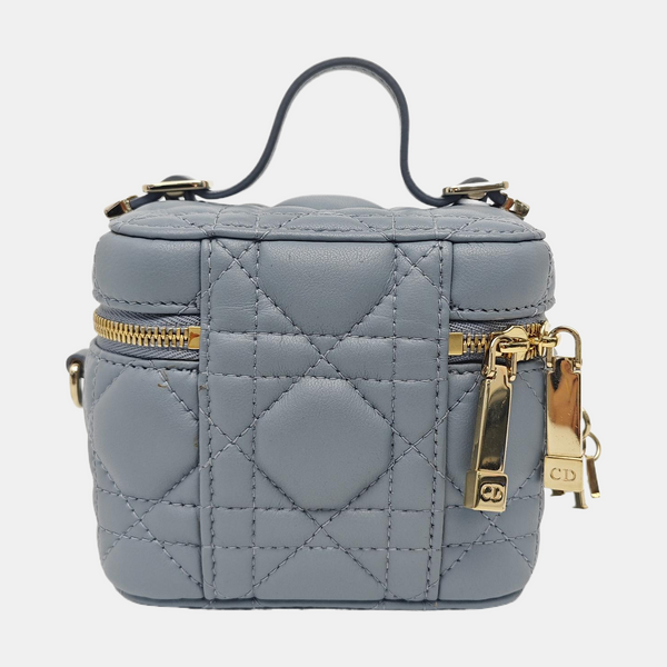 Vanity Lady Dior Cannage Calfskin Blue