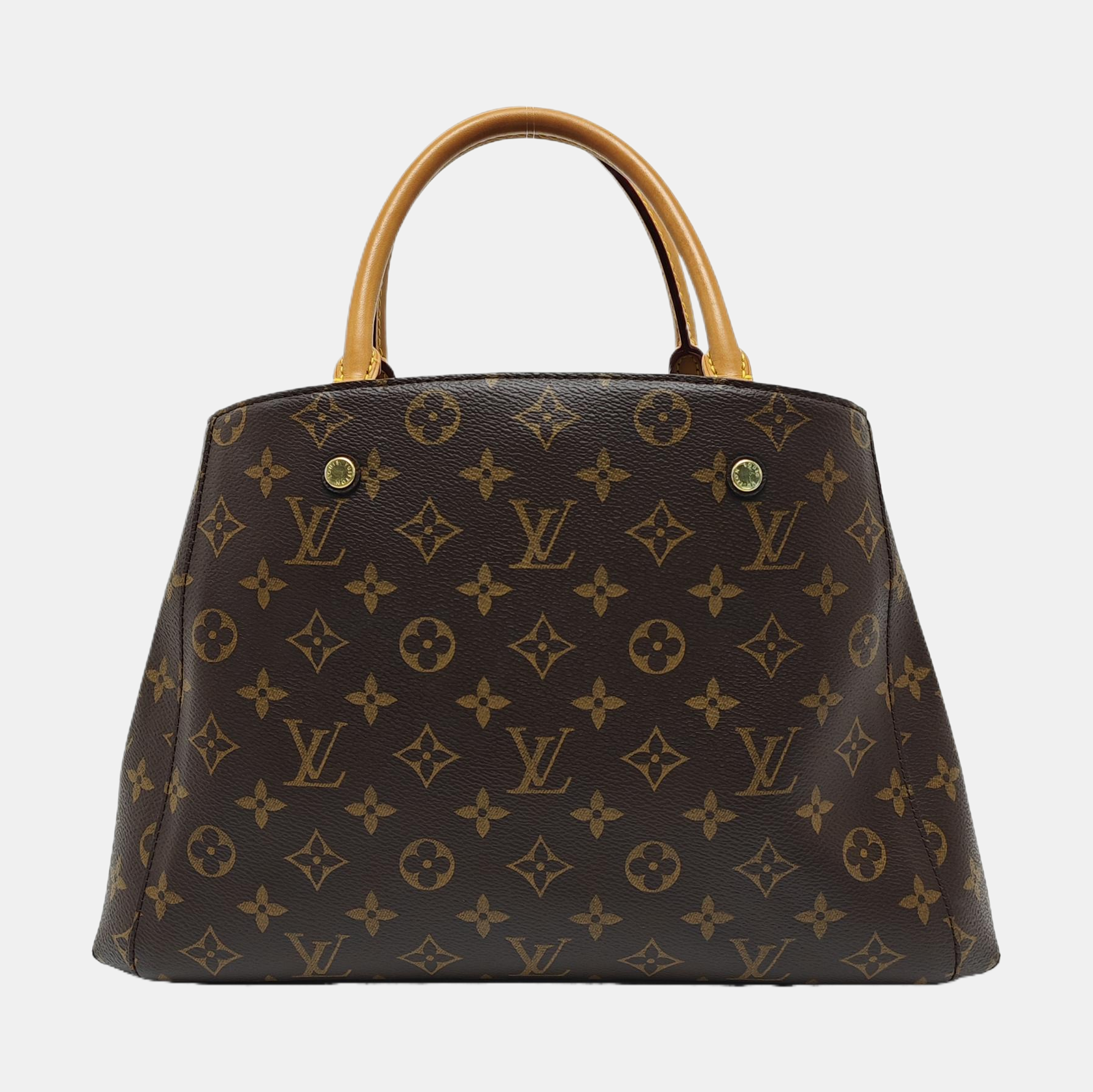 MONTAIGNE MM Monogram Coated Canvas Brown