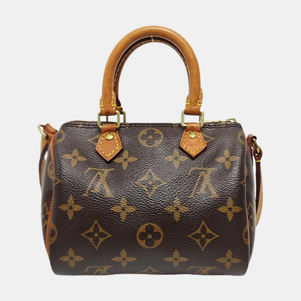 SPEEDY Nano Monogram Coated Canvas Brown