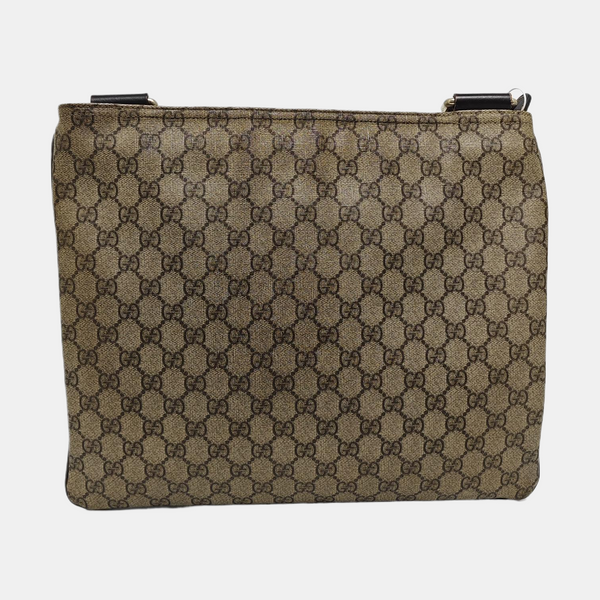 Monogram Coated Canvas Shoulder Bag Black