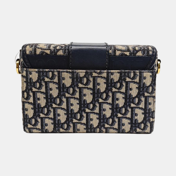 30 Montaigne Mini Oblique Canvas Blue