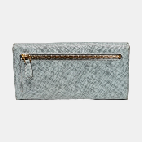 Saffiano Calfskin Clutch Blue