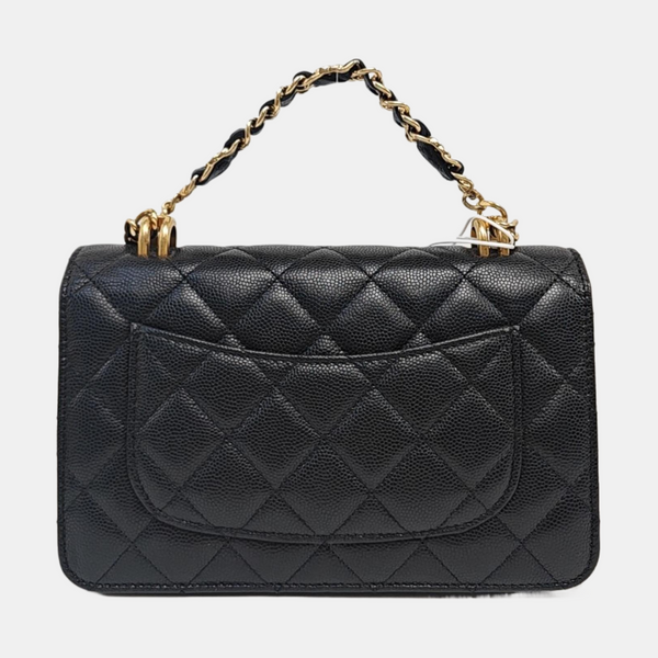 WOC Quilted Grained Calfskin Black