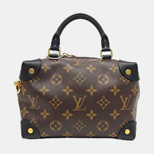 PETITE MALLE Monogram Coated Canvas Brown