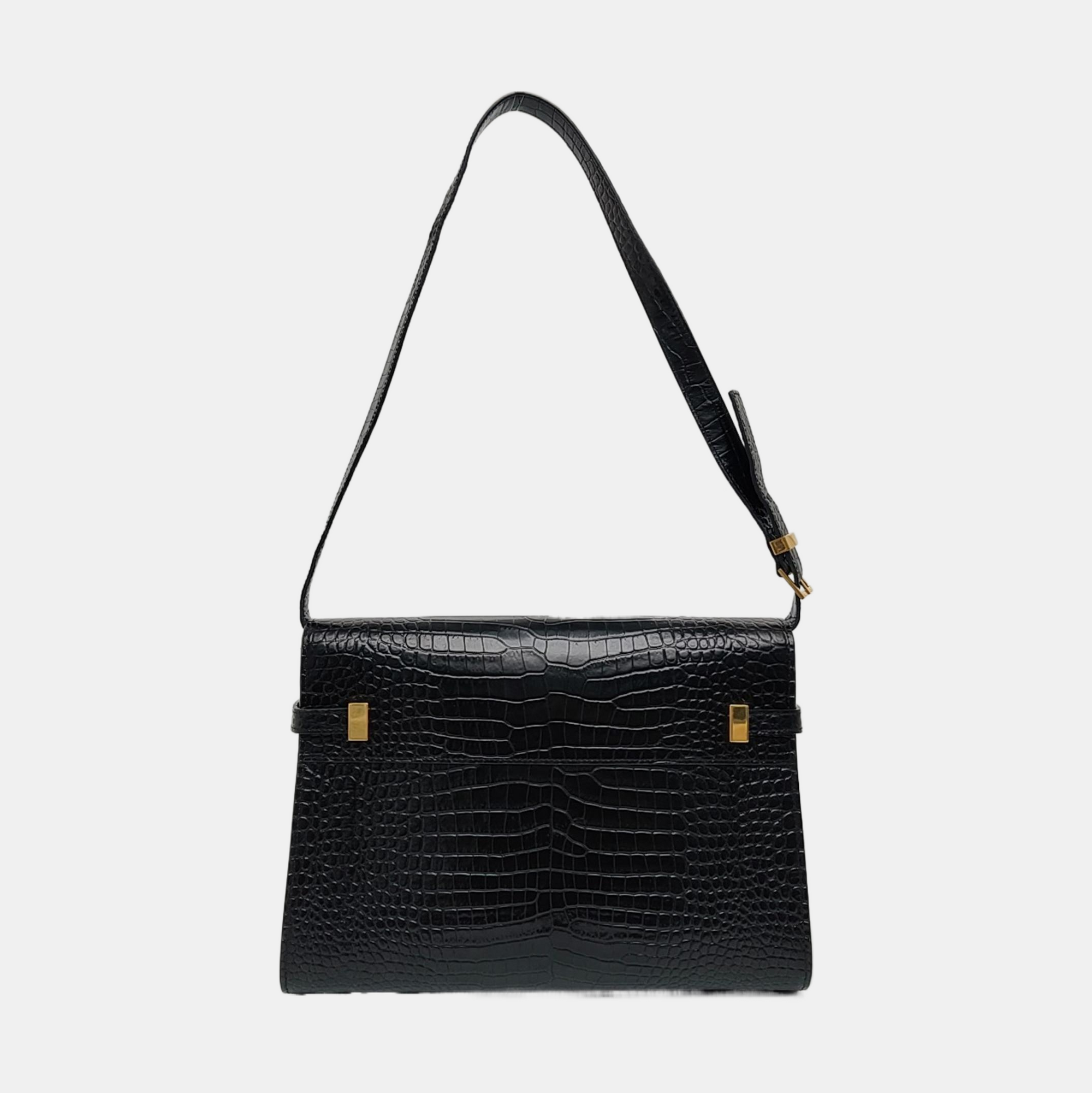 MANHATTAN Medium Calfskin Black