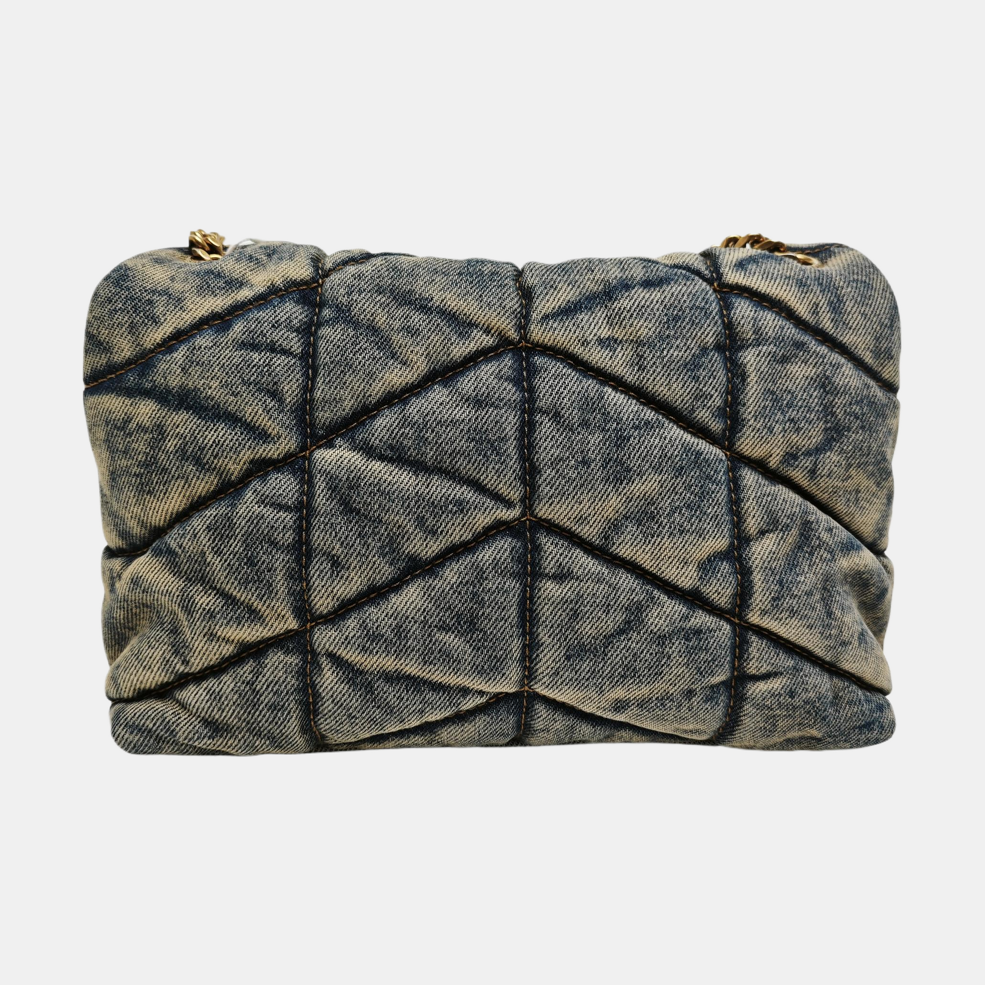 PUFFER Mini Quilted Denim Blue