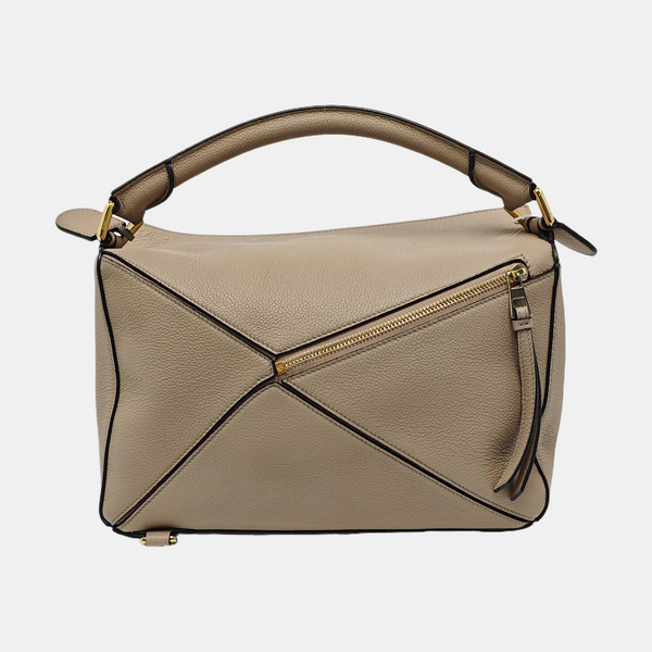 Puzzle Medium Quilted Calfskin Gray