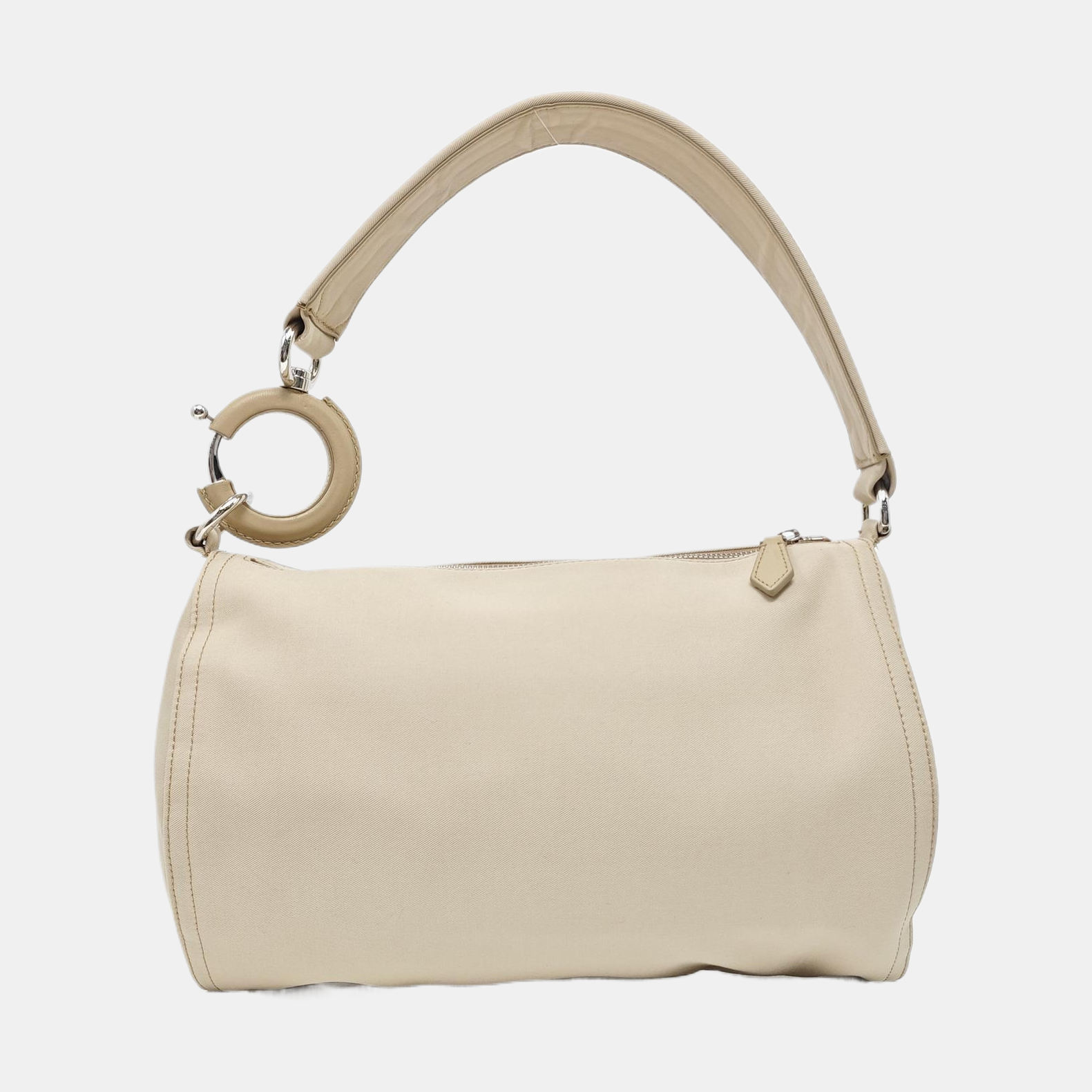 Canvas Top Handle Bag Small Beige
